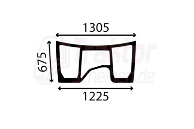 Frontscheibe unten für FENDT Traktor Fendt 513, Fendt 724
