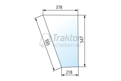 Frontscheibe Fendt Favorit 611–615 unten grün | Windschutzscheibe Kabine
