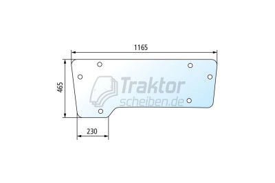 Frontscheibe unten hell für FENDT GT 365 / GT 380