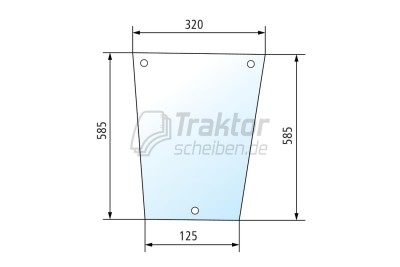 Untere Frontscheibe LH Deutz Fahr DX 3.90 VC