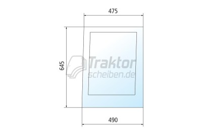 Frontscheibe unten rechts getönt für Claas Renault Arion 520 / Axion 830