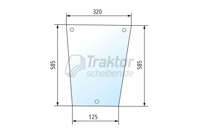 Untere Frontscheibe RH Deutz Fahr DX 3.90 VC