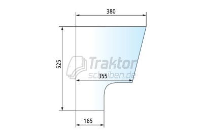 Frontscheibe unten RH Fendt 209, Fendt 210