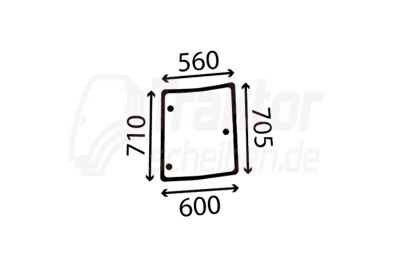 Getönte Eckscheibe rechts für NEW HOLLAND TS6020 / CASE IH Farmall 120A