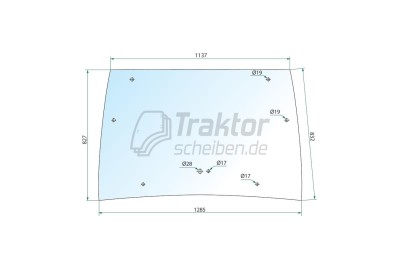 Getönte Frontscheibe FENDT Traktor Fendt 208, Fendt 211