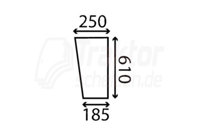 Getönte Frontscheibe unten RH Deutz D7207, John Deere 3140
