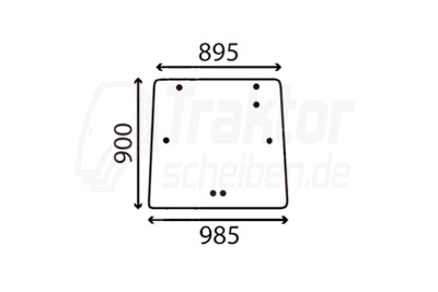 Getönte Heckscheibe Massey Ferguson 3085, 3090