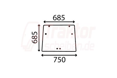 Heckscheibe für FIAT 66er Serie 50-66
