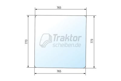 Heckscheibe für CLAAS-RENAULT Traktor 751, 851, TA
