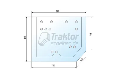 Heckscheibe passend f&uuml;r CLAAS-RE...
