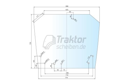 Heckscheibe für Fendt 208 V+F / 209 V+F