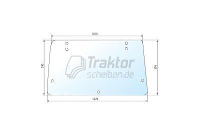 Traktor Heckscheibe FIAT 60-90, 88-94