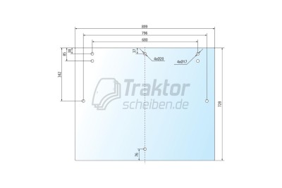Heckscheibe für FIAT Traktor F 130, F 140