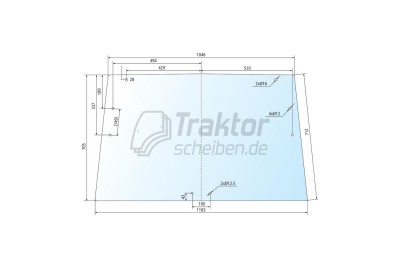 Heckscheibe für JOHN DEERE 2140, 3040