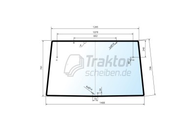Heckscheibe getönt für John Deere 7000er Serie (7600 / 7700)