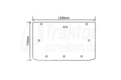 Heckscheibe für SAME Explorer II 60 / Explorer II 70