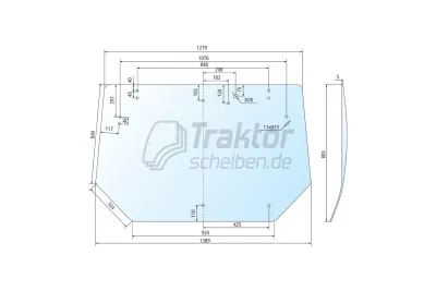 Heckscheibe get&ouml;nt f&uuml;r VALTRA-VA...