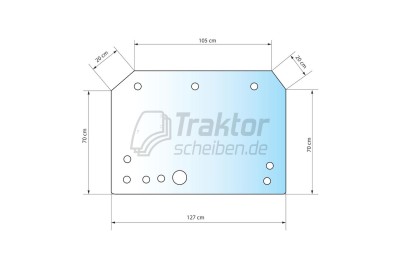 Heckscheibe getönt ZETOR Traktor Proxima 100, 7421