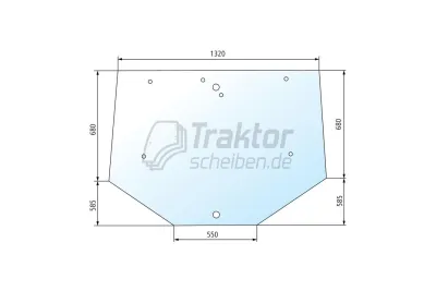 Get&ouml;nte Heckscheibe mit 8 Bohrun...