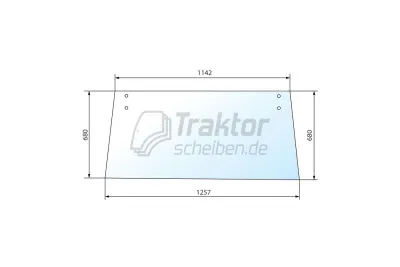 Klare Traktor Heckscheibe f&uuml;r CA...