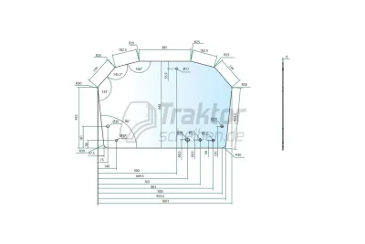 Heckscheibe f&uuml;r FENDT Farmer260P...
