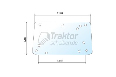Heckscheibe oben LANDINI Traktor Blizzard 60 - MASSEY 300er LX