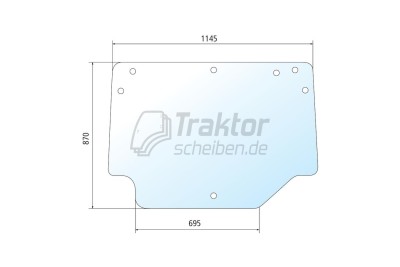 Heckscheibe oben MASSEY 300er LX, LANDINI Blizzard