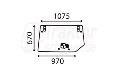 Heckscheibe oben für McCORMICK CXL & LANDINI Alpine