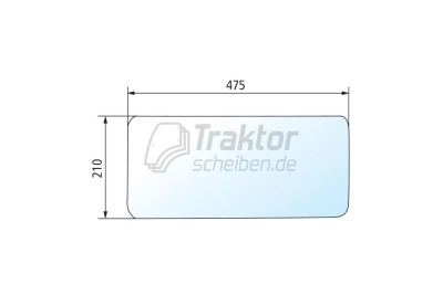 Heckscheibe unten klar für Case IH 3210 / 4230