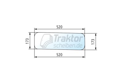 Heckscheibe unten klar für Claas Renault 551 / 651