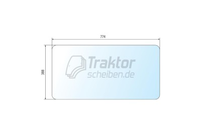 Heckscheibe unten für CLAAS-RENAULT Ceres 320 / Ceres 325