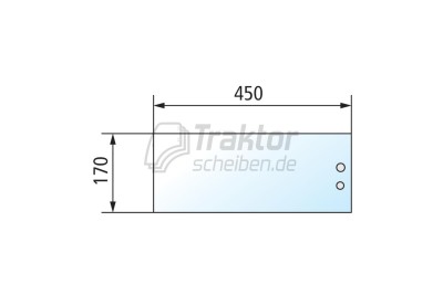 Heckscheibe Fendt Farmer 102–108 unten klar | Ersatzverglasung Kabine