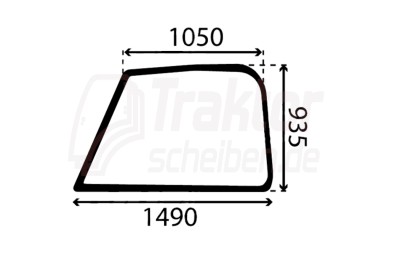 John Deere Seitenscheibe rechts getönt 3400 3220 3er Serie Kabine