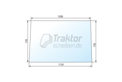 Klare Frontscheibe ZETOR Traktor 7520, 10540