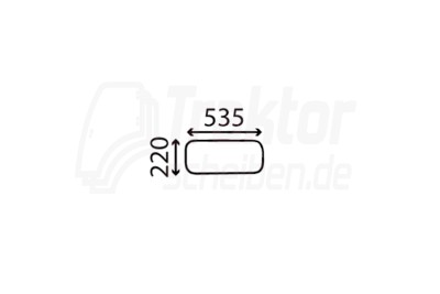 Klare untere Heckscheibe Massey Ferguson 3070, 3120
