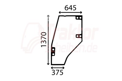 Linke Türscheibe ohne Schloss für DEUTZ-FAHR AgroStar TG 6.71 & 6.81