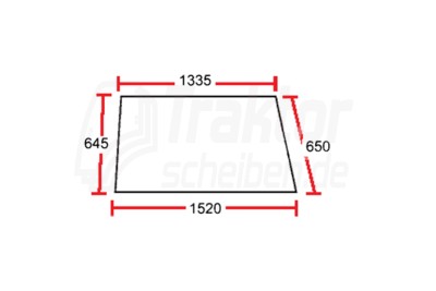 Obere Türscheibe links für MASSEY FERGUSON 2685, 2805 | Getönt