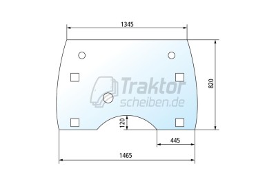 Panorama Frontscheibe John Deere 6210R 6190R