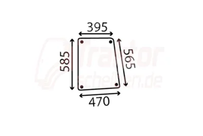 Seitenscheibe klar, fest, rechts...
