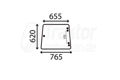 Seitenscheibe klar für HÜRLIMANN Traktor H-360