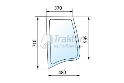 Seitenscheibe links für FENDT Traktor 209 S, 210 P