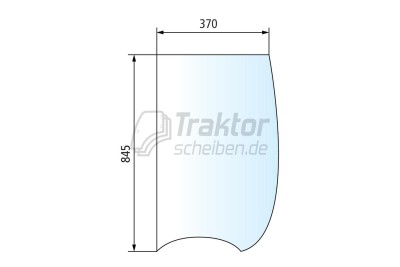 Getönte Seitenscheibe links für FENDT 209 V+F / 210 V+F Kabine
