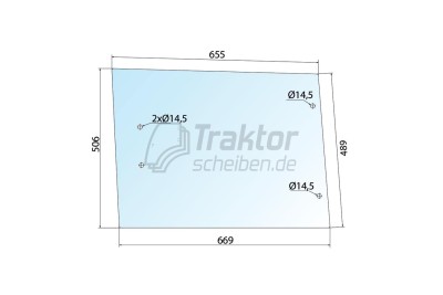 Seitenscheibe rechts für VALTRA-VALMET XM130 / 8450