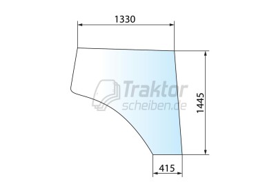 Große getönte Seitenscheibe rechts für FENDT 826 / 930 Kabine