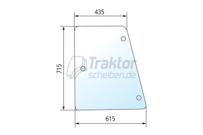 Seitenscheibe rechts / links klar für Case IH 3210 / 4240