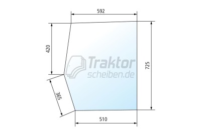 Seitenscheibe rechts & links für SAME Centauro 70 Export / Trident 130