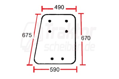 Seitenscheibe zum Öffnen rechts/links für MASSEY FERGUSON 240
