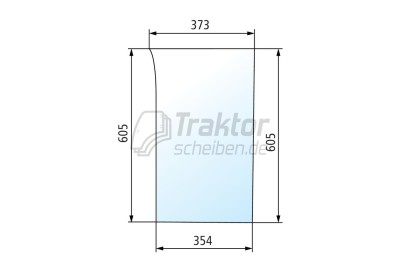 Untere Windschutzscheibe links gebogen getönt für FIAT F 100 / F 140