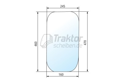 Frontscheibe rechts unten FORD 8830, TW35
