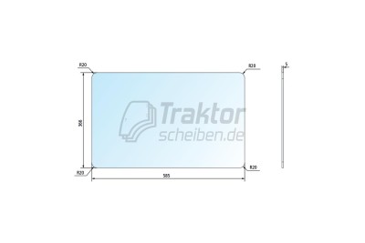 Untere Windschutzscheibe rechts / links für Fiat 90-90 / 100-90